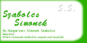 szabolcs simonek business card